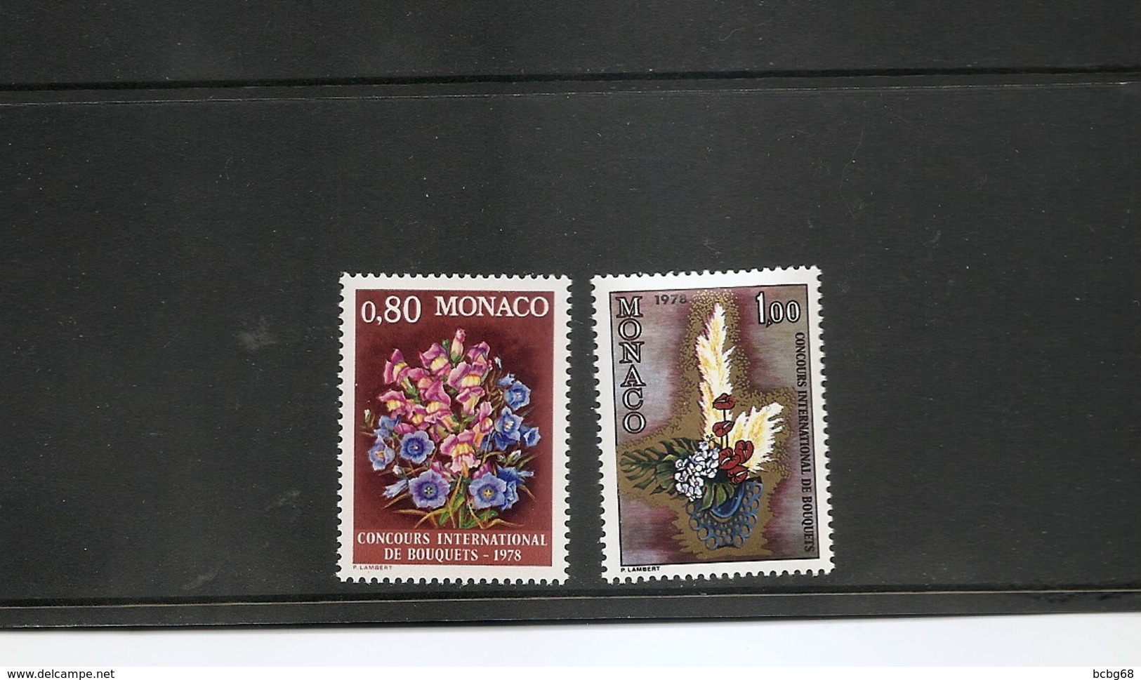 MONACO Flower Show 1977 Scott 1084-85 Yvert 1115-16 - Unused Stamps