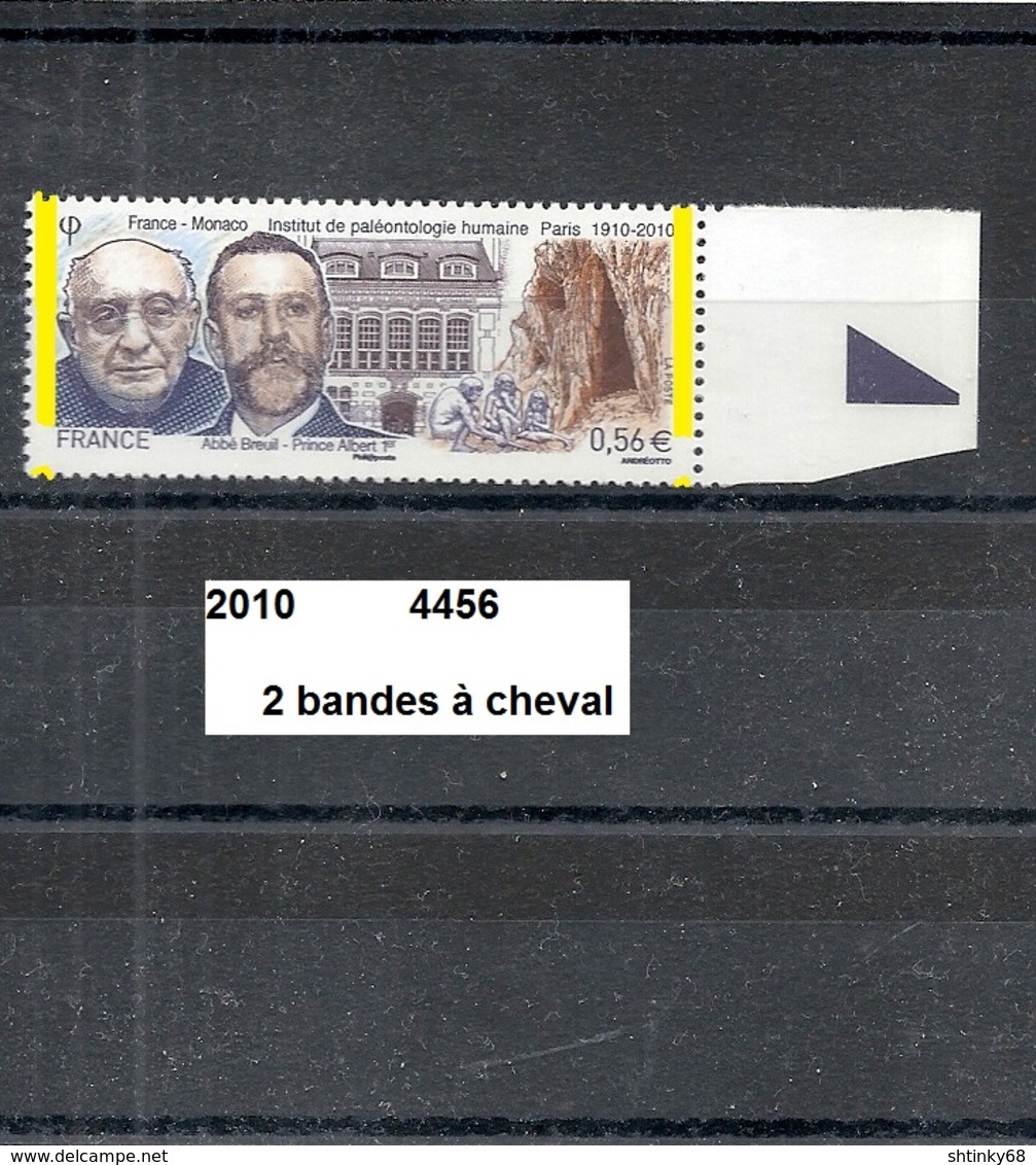 Variété De 2010 Neuf** Y&T N° 4456 Avec 2 Bandes à Cheval - Unused Stamps