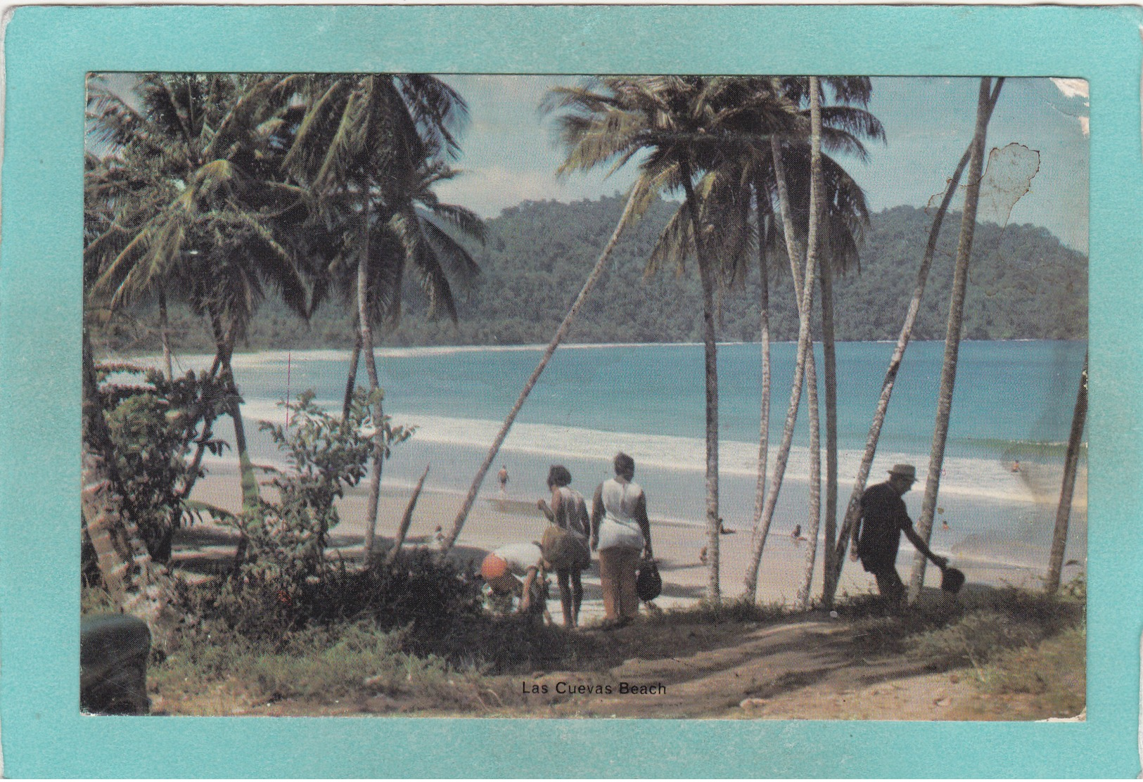 Old Postcard Of Las Cuevas Beach,Trinidad,Posed With Stamp,S52. - Trinidad