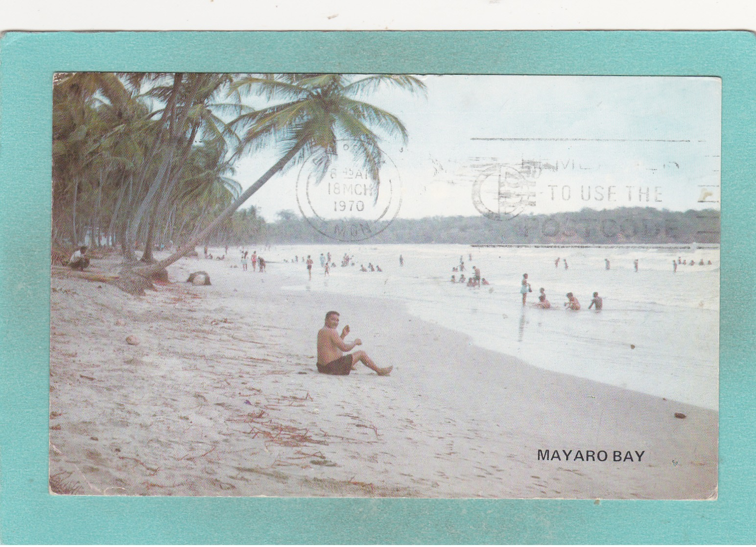 Old Postcard Of Mayaro Bay,Trinidad,Posed With Stamp,S52. - Trinidad