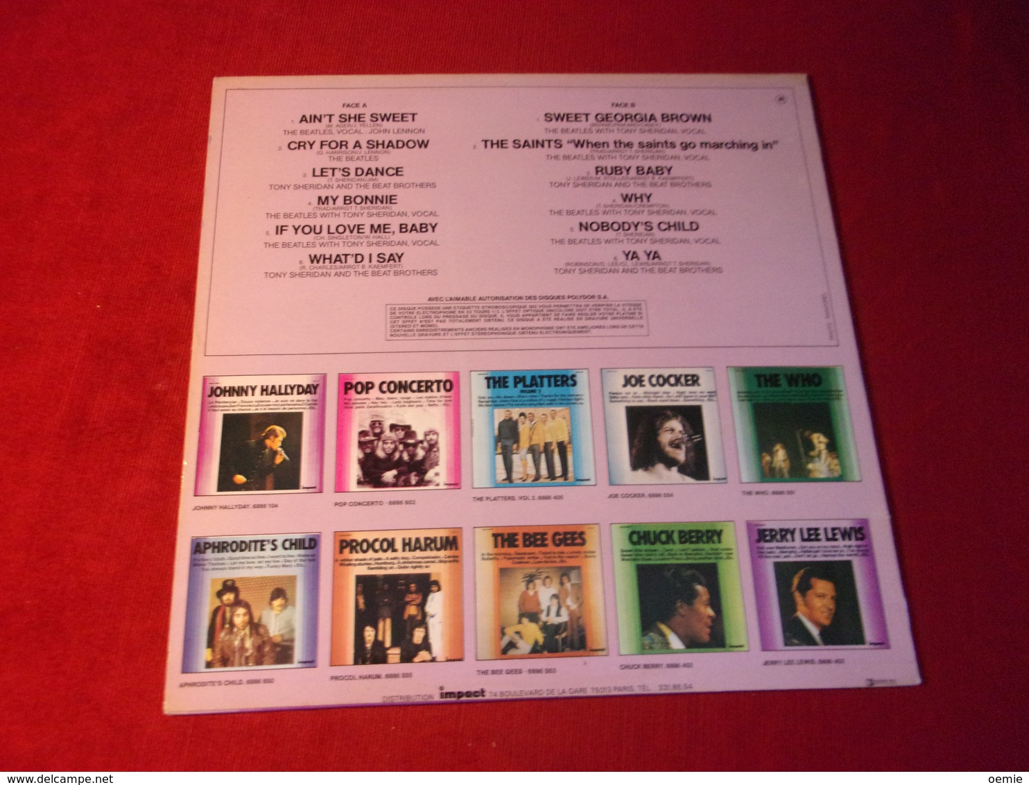 THE  BEATLES  °  FIRTS AND YONY SHERIDAN   12 TITRES ENREGISTREMENTS ORIGINAUX - Autres - Musique Anglaise