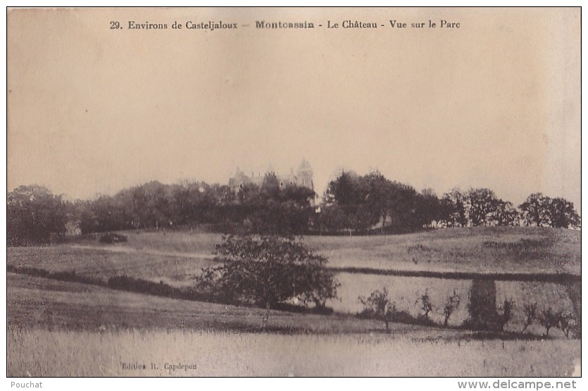 R27-47) ENVIRONS DE CASTELJALOUX - MONTCASSIN - LE CHATEAU - VUE SUR LE PARC  -  (2 SCANS) - Casteljaloux