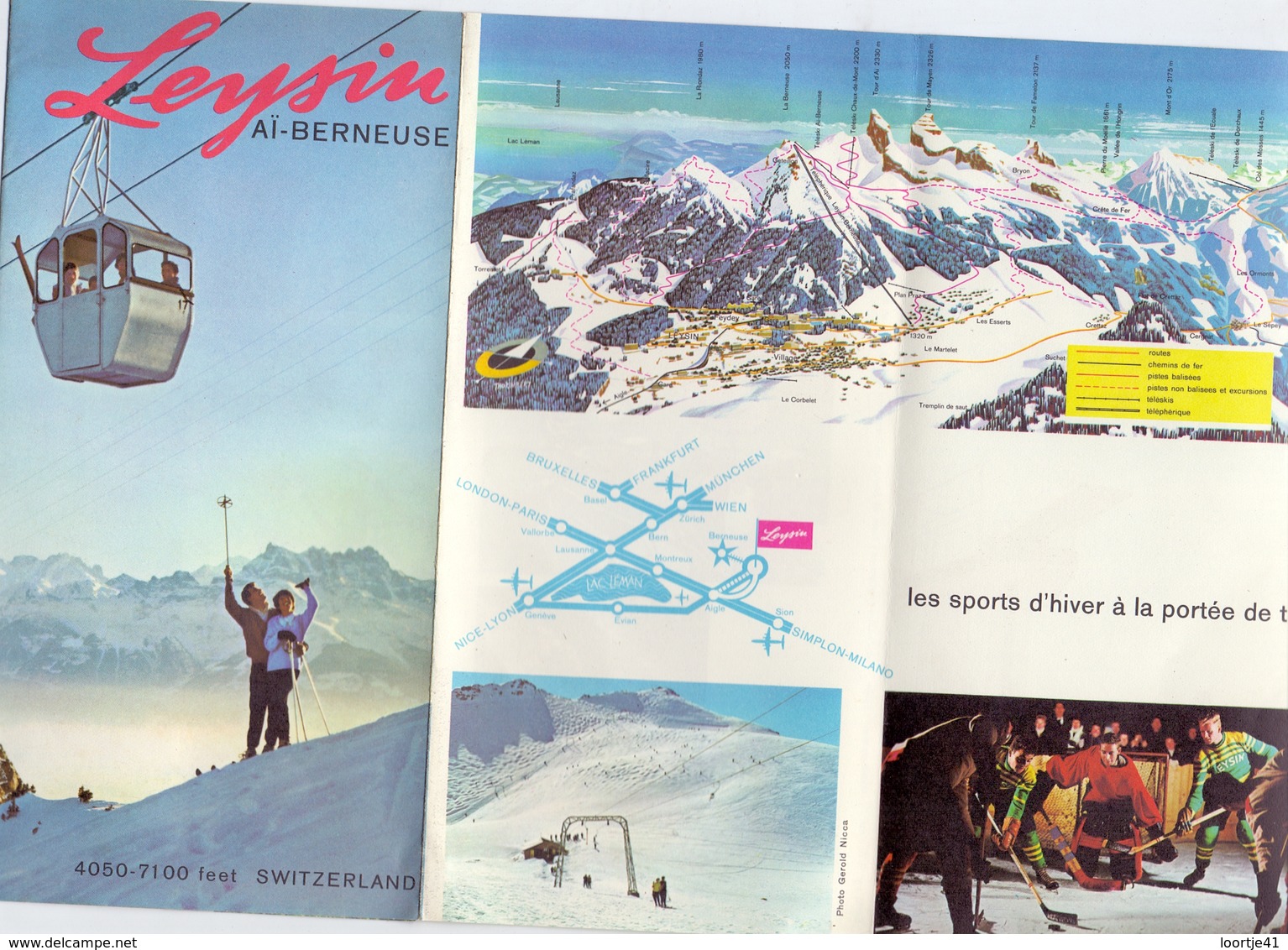 Brochure Dépliant Faltblatt Toerisme Tourisme - Leysin Suisse Schweiz - Ski - Ca 1960 - Dépliants Touristiques