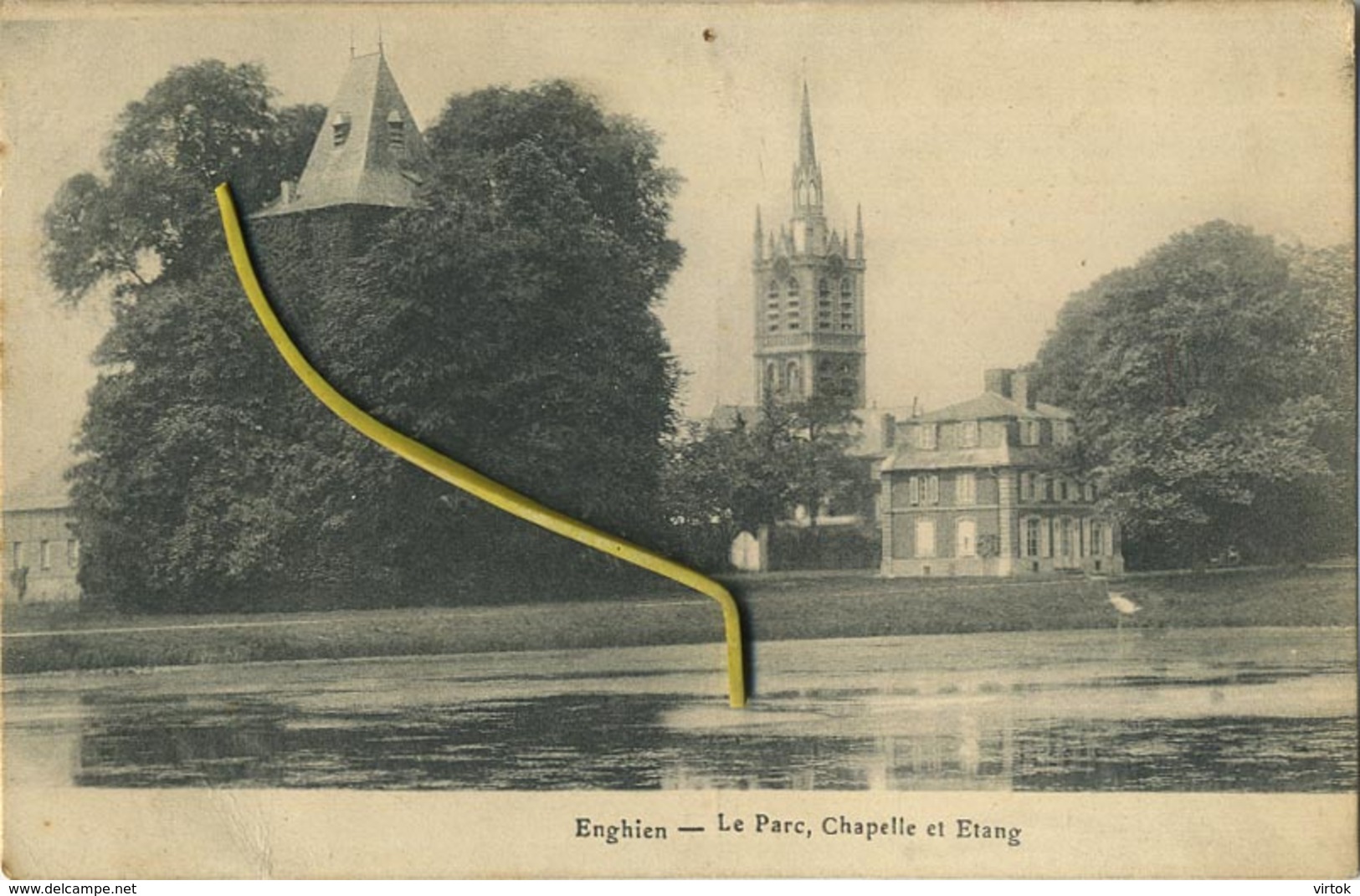 Enghien :  Le Parc , Chapelle Et Etang : ( Ecrit Avec Timbre ) - Enghien - Edingen