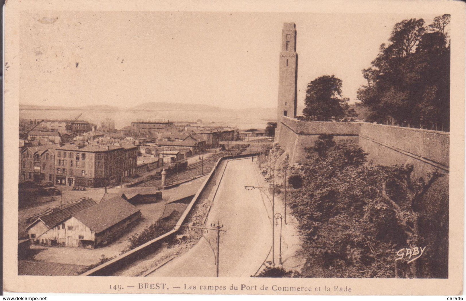 CPA -  149. BREST - Les Rampes Du Port De Commerce T La Rade - Brest