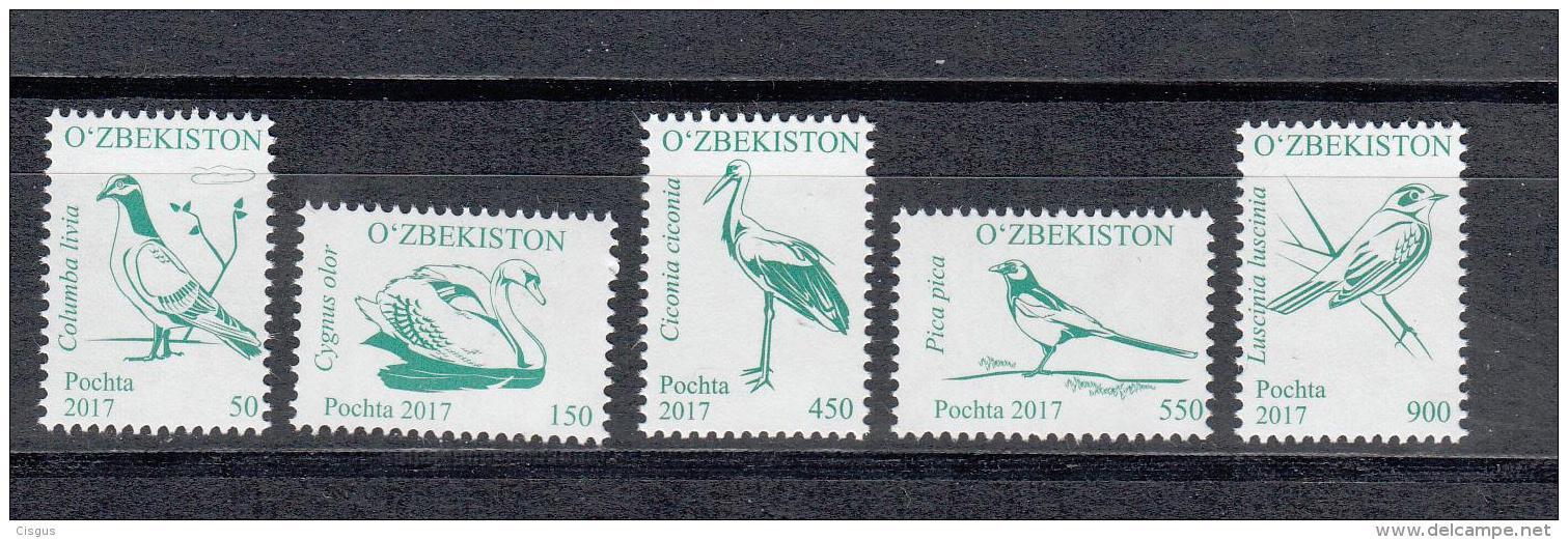 Uz 1191-1195 Uzbekistan Usbekistan 2017 Definitv Set Birds II - Usbekistan