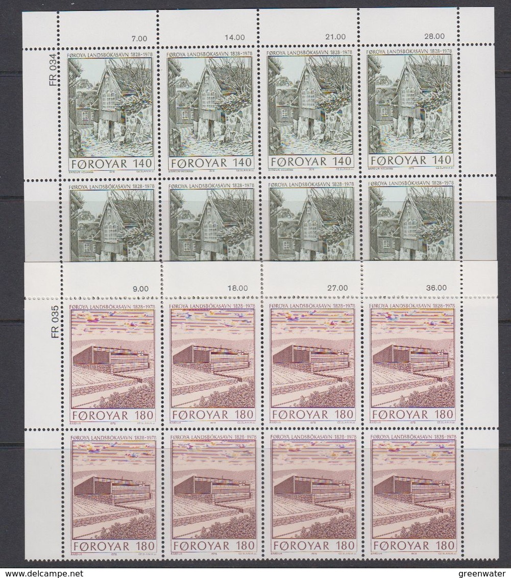 Faroe Islands 1978 National Library 2v 8x ** Mnh (40023) - Faeroër