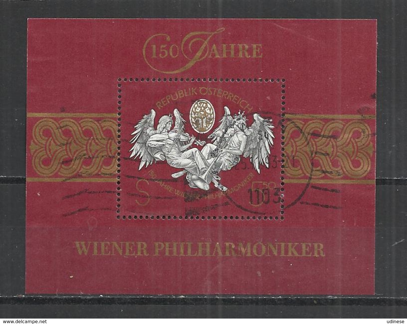 AUSTRIA 1992 - WIENER PHILARMONIC ORCHESTRA - S/S - OBLITERE USED GESTEMPELT USADO - Used Stamps