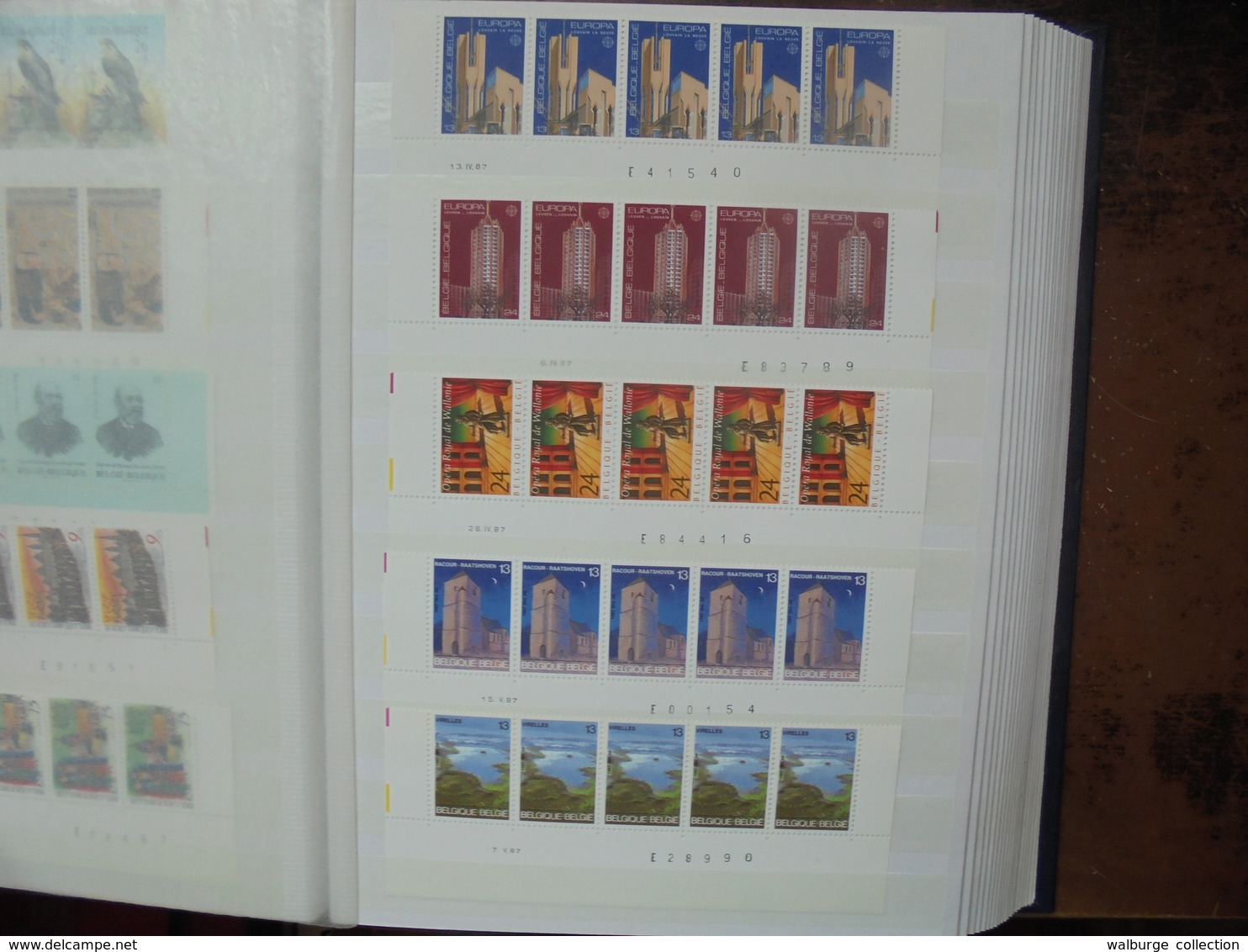 BELGIQUE BEAU LOT DE STOCK NEUF 493 EURO DE NOMINALE 1984-1990 (2193) 2 KILOS 350