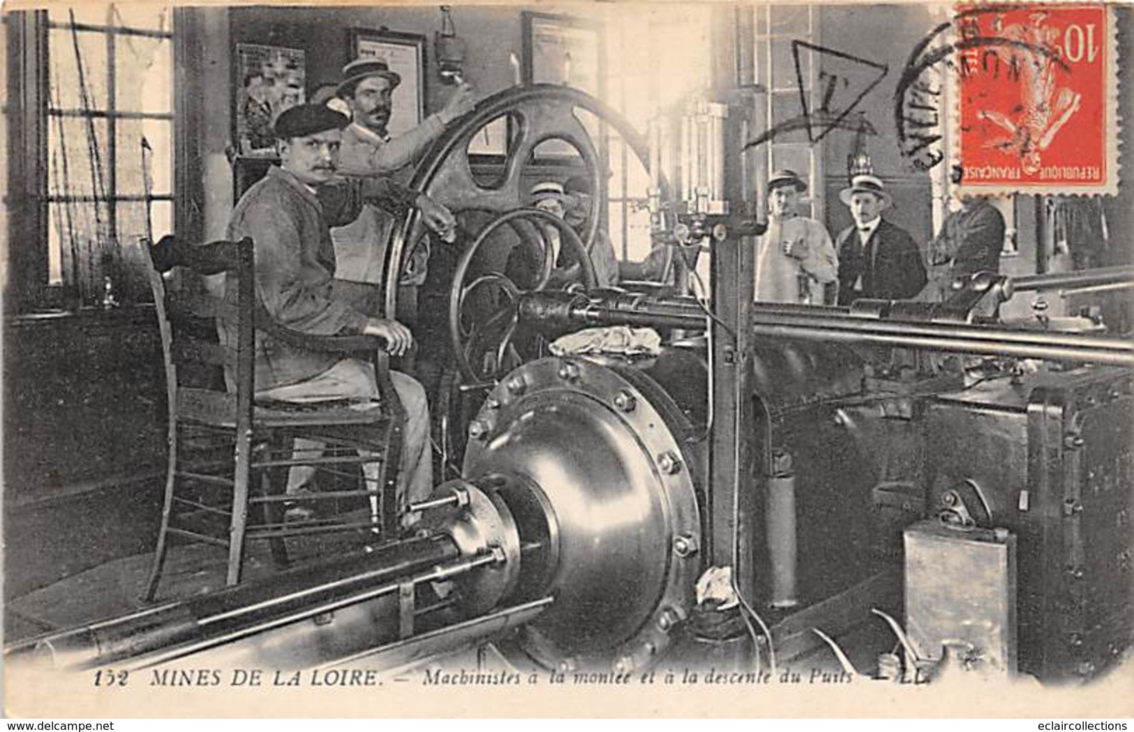 Saint Etienne    42     Mines De La Loire: Machinistes A La Montée Et Descente Du Puits    (voir Scan) - Saint Etienne