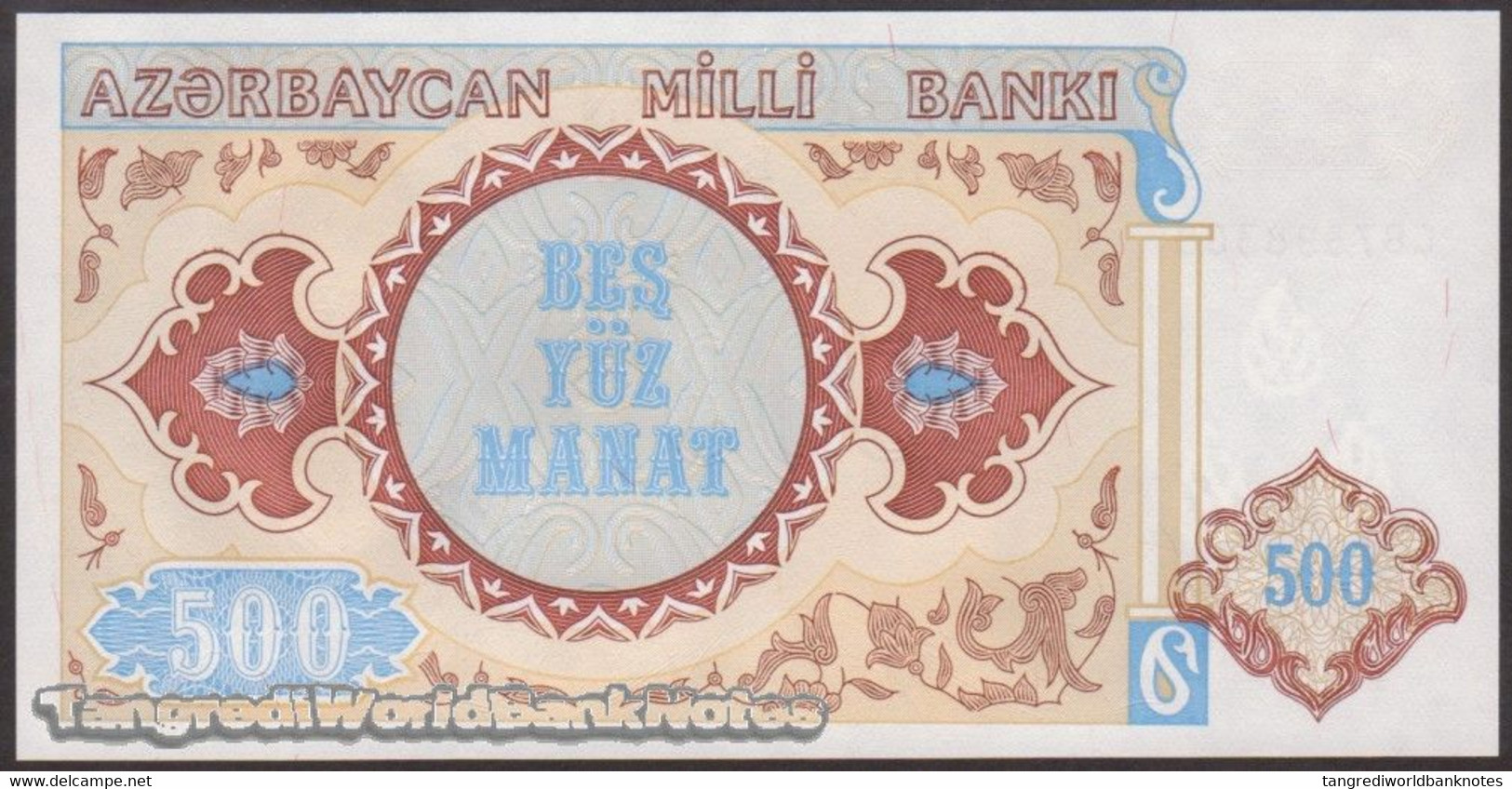 TWN - AZERBAIJAN 19b - 500 Manat 1999 Prefix CB AU/UNC - Azerbaigian