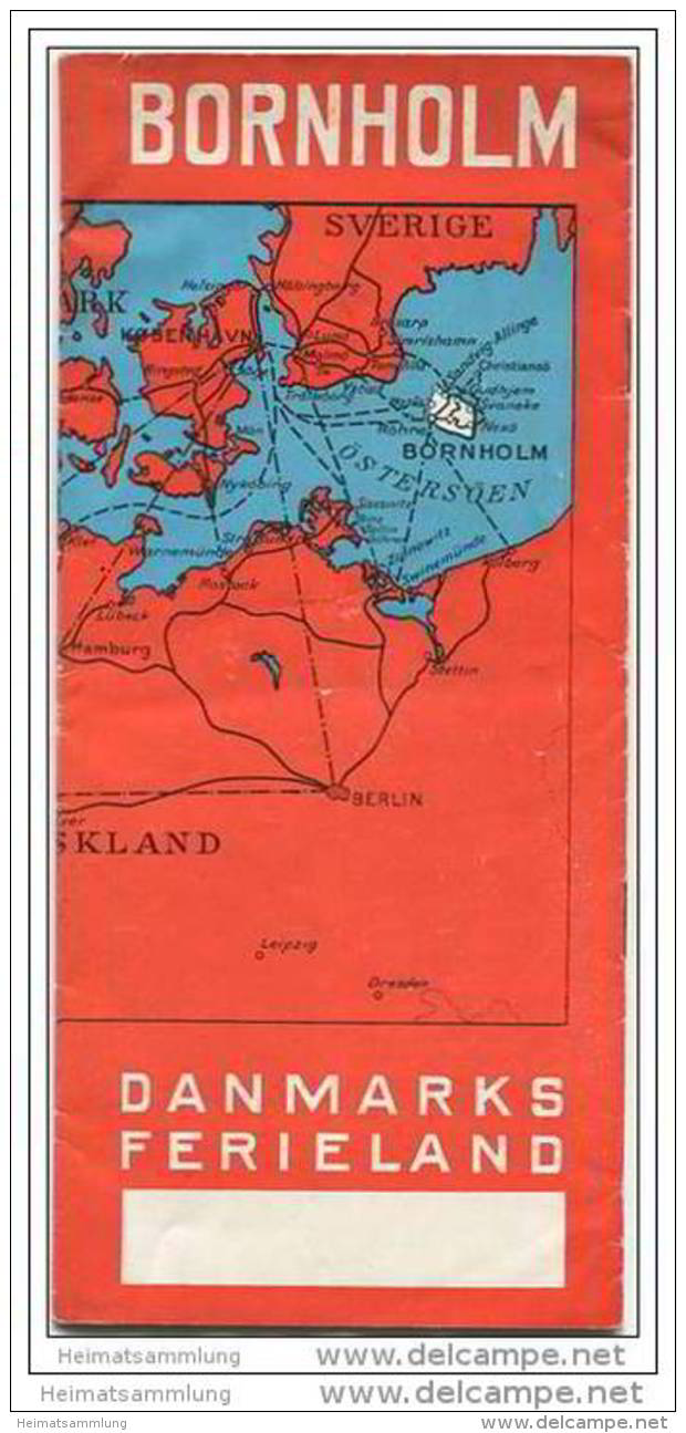 Dänemark - Bornholm - Danmarks Ferieland 1938 - 12 Seiten Mit 23 Abbildungen - In Dänischer Sprache - Hotelliste - Dépliants Touristiques