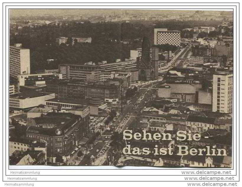 Deutschland - Sehen Sie Das Ist Berlin 1961 - 16 Seiten 10cm X 14cm Mit 8 Abbildungen - Tourism Brochures