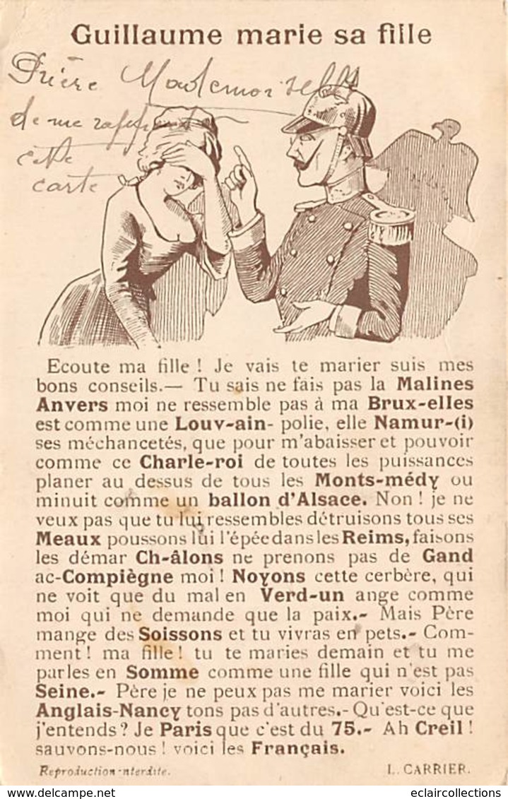 Thème .   Politique.  Personnage.   Guillaume II Marie Sa Fille   (voir Scan) - Figuren