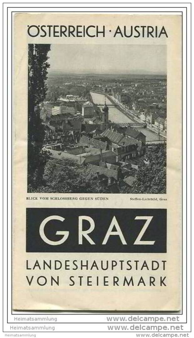 Österreich - Graz Ca. 1930 - Faltblatt Mit 14 Abbildungen - Beiliegend Hotel Und Gaststättenverzeichnis - Reiseprospekte