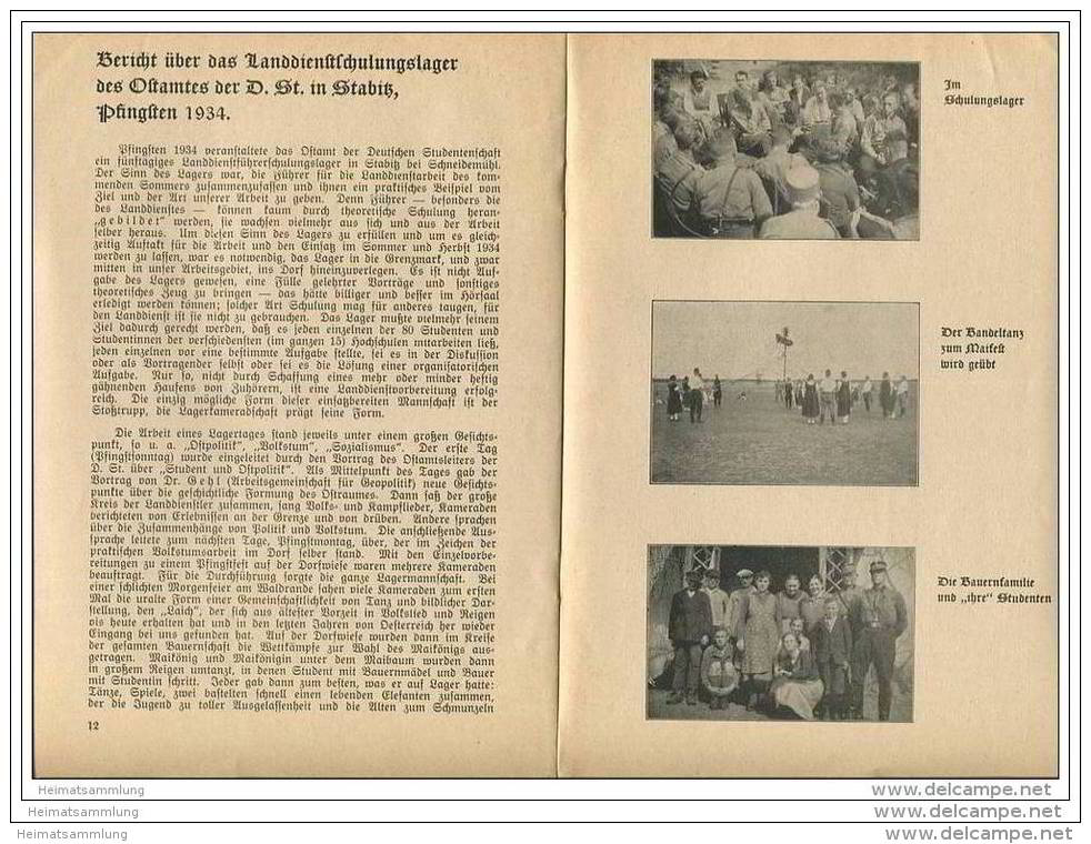 Ostmark - Ostmarkenlanddienst - Ostamt - Deutsche Studentenschaft - Sommersemester 1934 - Alemania Todos