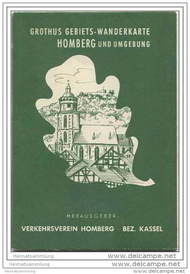 Homberg Und Umgebung - Grothus Gebiets-Wanderkarte 50er Jahre - 1:25000 - 30cm X 42cm - Mappemondes
