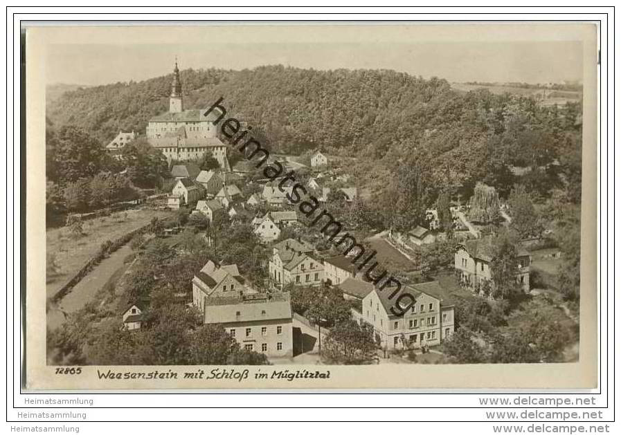 Weesenstein Mit Schloss Im Müglitztal - Foto-AK Handabzug 50er Jahre - Weesenstein A. D. Mueglitz