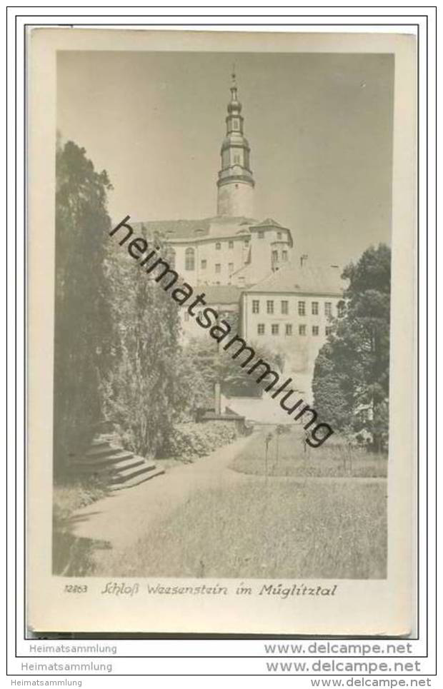 Schloss Weesenstein Im Müglitztal - Foto-AK Handabzug 50er Jahre - Weesenstein A. D. Mueglitz