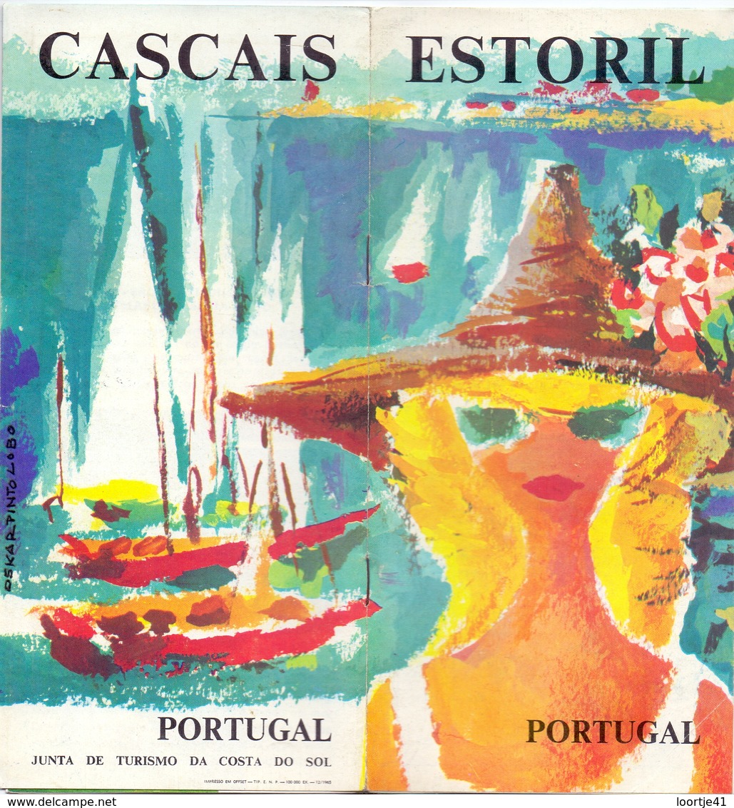 Brochure Dépliant Faltblatt Toerisme Tourisme - Estoril - Cascais Portugal  Ca 1960 - Reiseprospekte