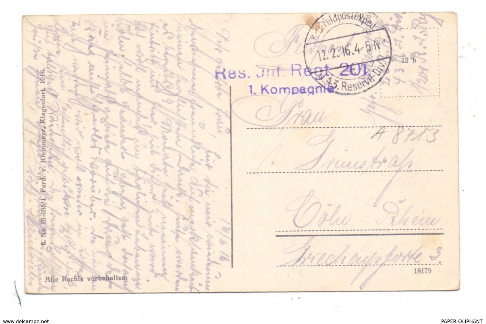 A 8713 ST. MICHAEL, Ortsansicht, 1916, Deutsche Feldpost - Leoben