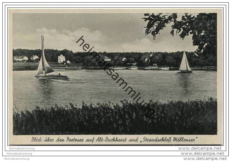 Blick über Den Peetzsee Auf Alt-Buchhorst Und Strandschloss Möllensee Ca. 1930 - Gruenheide