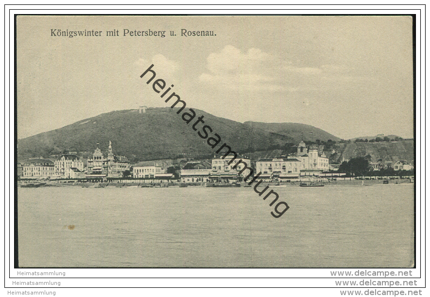 Königswinter Mit Petersberg Und Rosenau Ca. 1910 - Koenigswinter