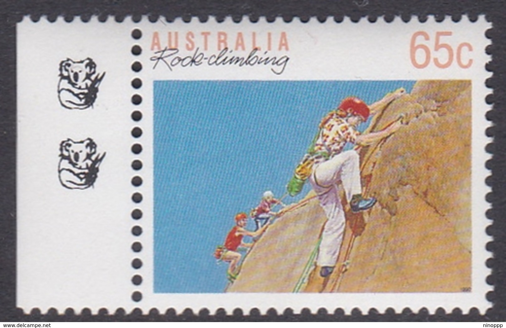 Australia ASC 1230b 1990 Sports 65c Rock Climbing 2 Koalas, Mint Never Hinged - Prove & Ristampe