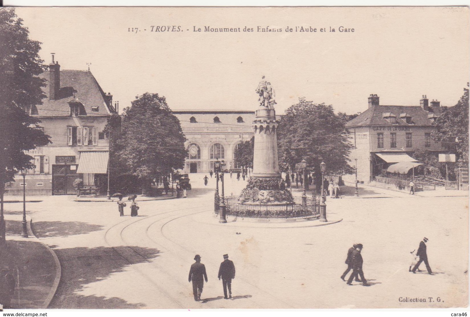 CPA - 117. TROYES - Le Monument Des Enfants De L'aube Et La Gare - Troyes