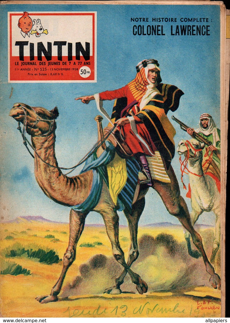 Tintin N°525 L'étrange Colonel Lawrence - Objectif Lune - Les Secrets De Poissy Trois Fleurons De La Couronne Simca - Tintin