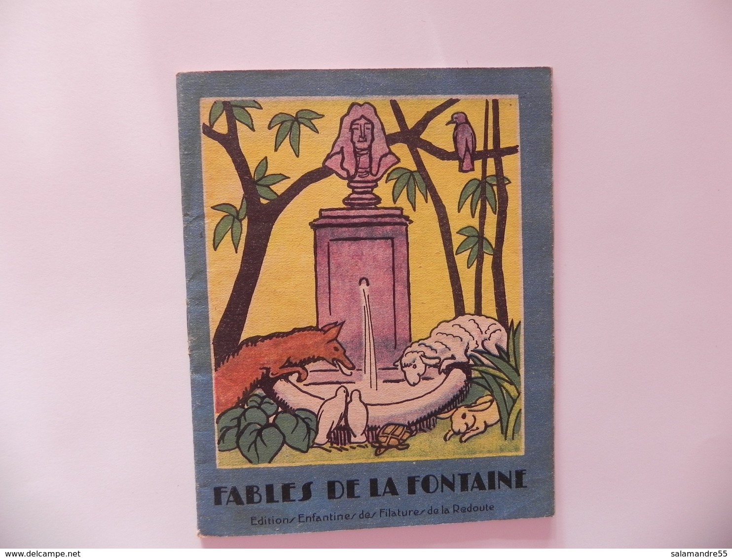 Livret 8 Fables De La Fontaine  éditions Enfantine Filatures De La Redoute Illustrée Loup Agneau Pigeon Tortue Lapin - Publicités