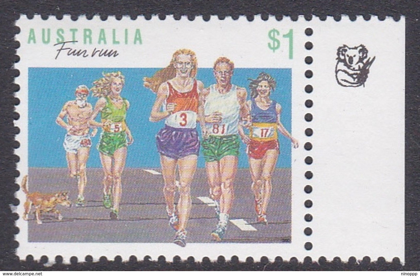 Australia ASC 1231a 1990 Sports $ 1.00 Fun Run 1 Koala, Mint Never Hinged - Prove & Ristampe