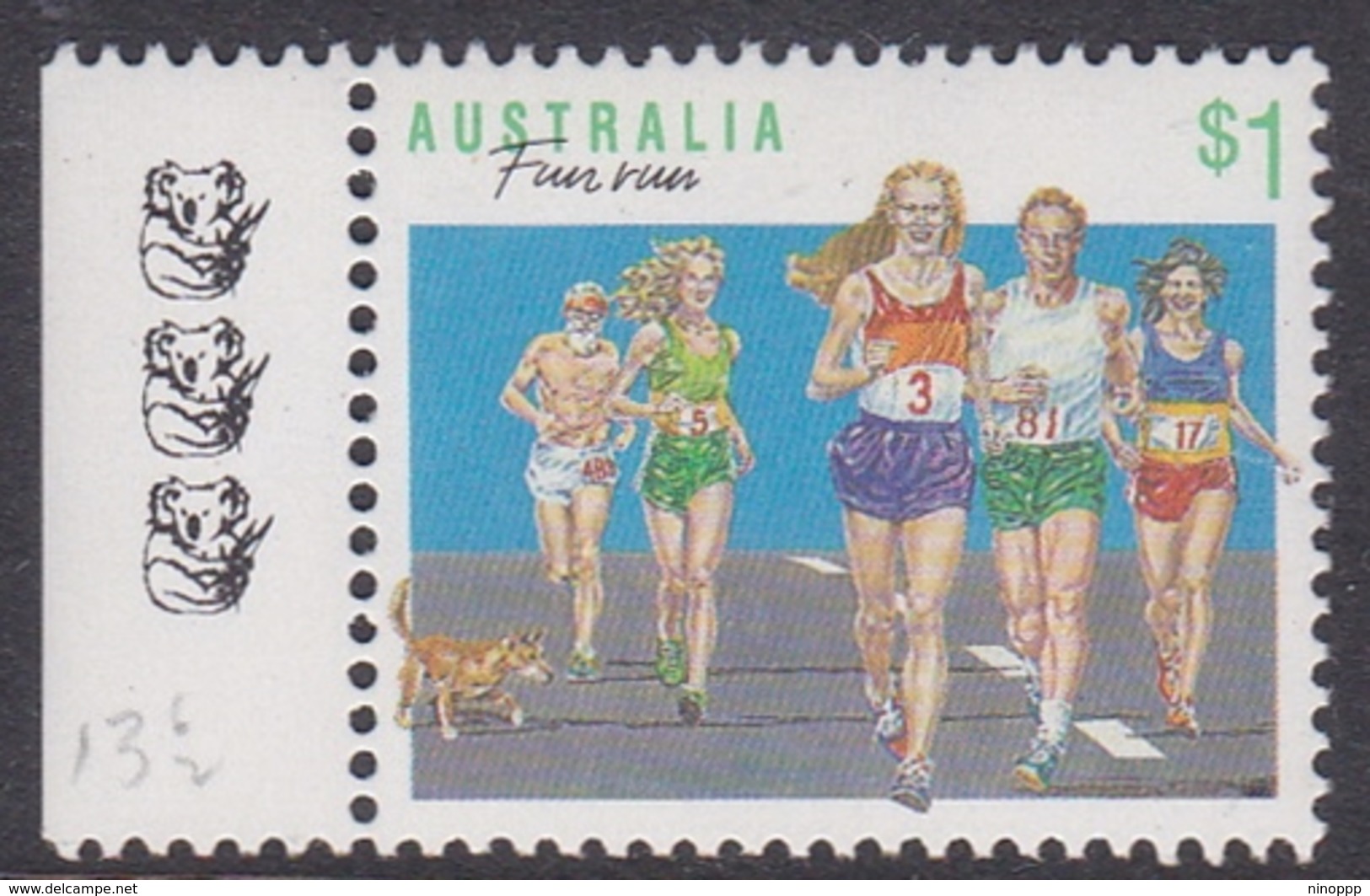 Australia ASC 1231d 1990 Sports $ 1.00 Fun Run 3 Koalas, Mint Never Hinged - Prove & Ristampe