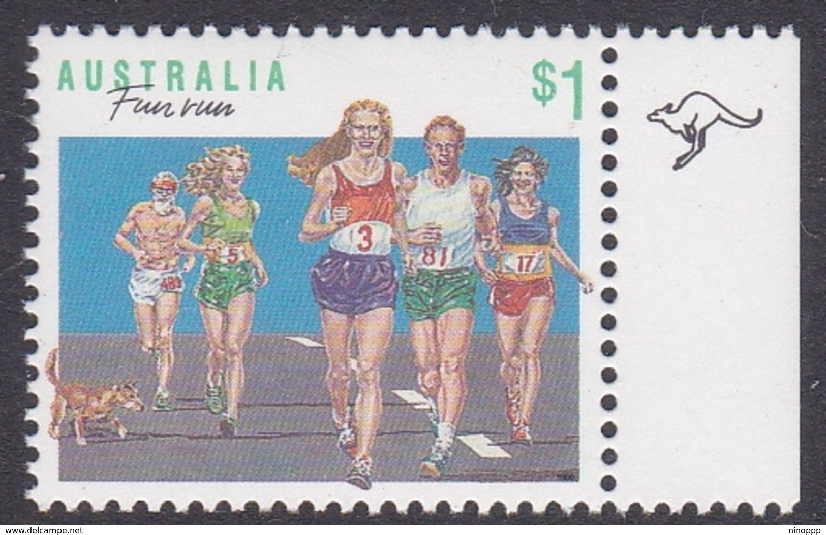 Australia ASC 1231f 1990 Sports $ 1.00 Fun Run 1 Roo, Mint Never Hinged - Prove & Ristampe