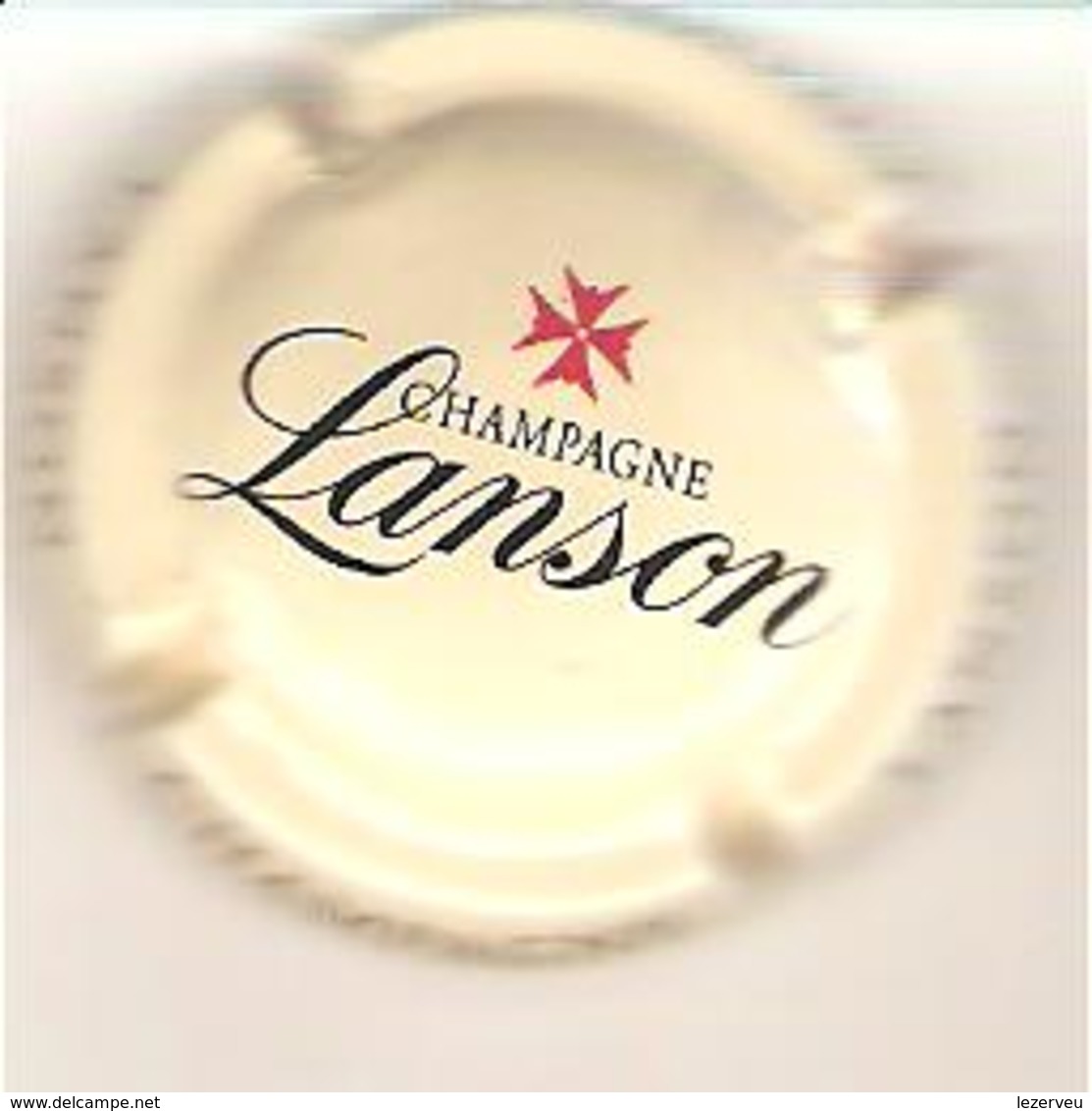 CAPSULE DE MUSELET CHAMPAGNE LANSON  (noir Sur Creme) - Lanson