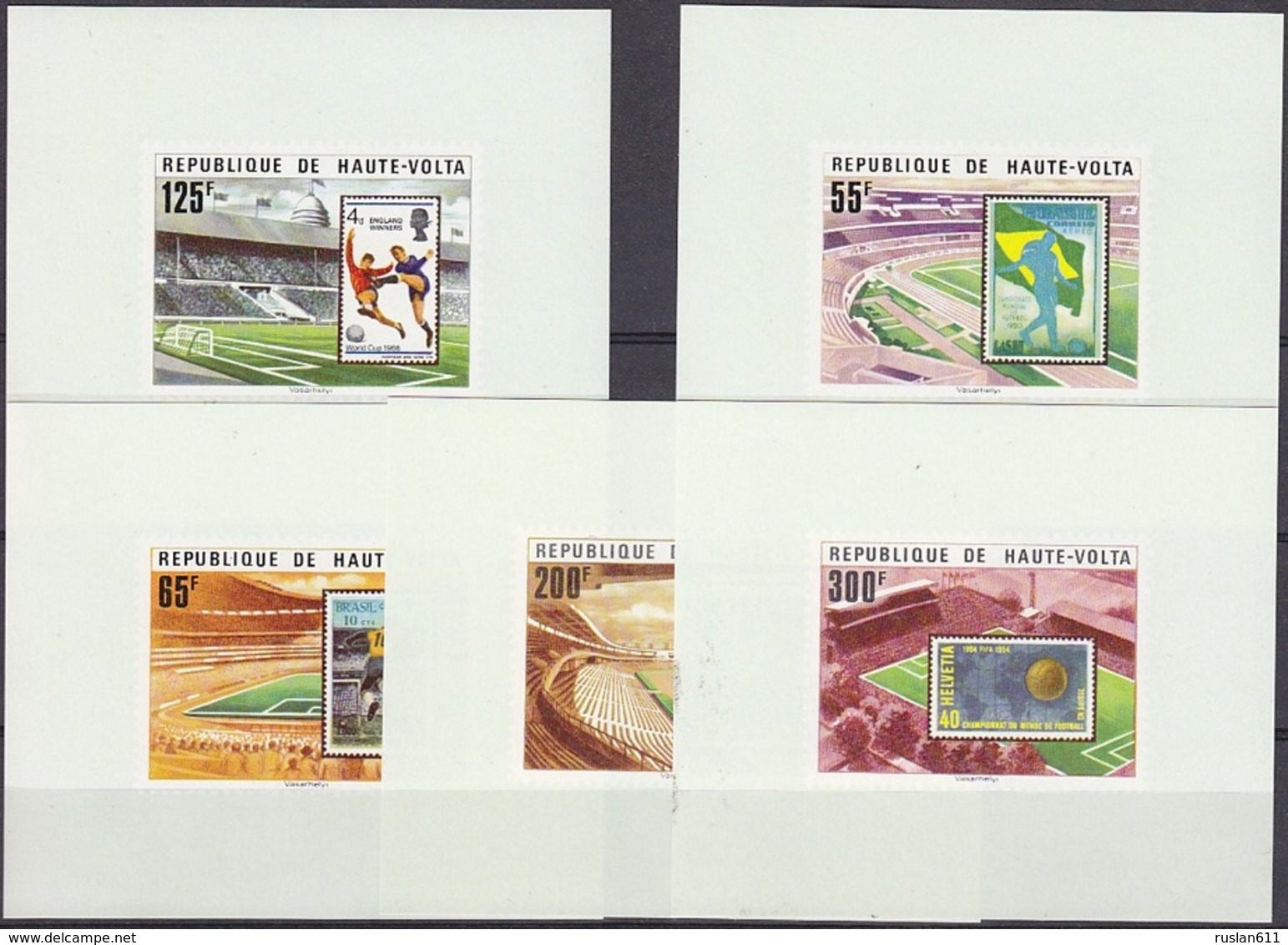 Soccer Football Haute Volta Upper Volta Luxes 700/4 1978 World Cup Argentina MNH ** - 1978 – Argentine