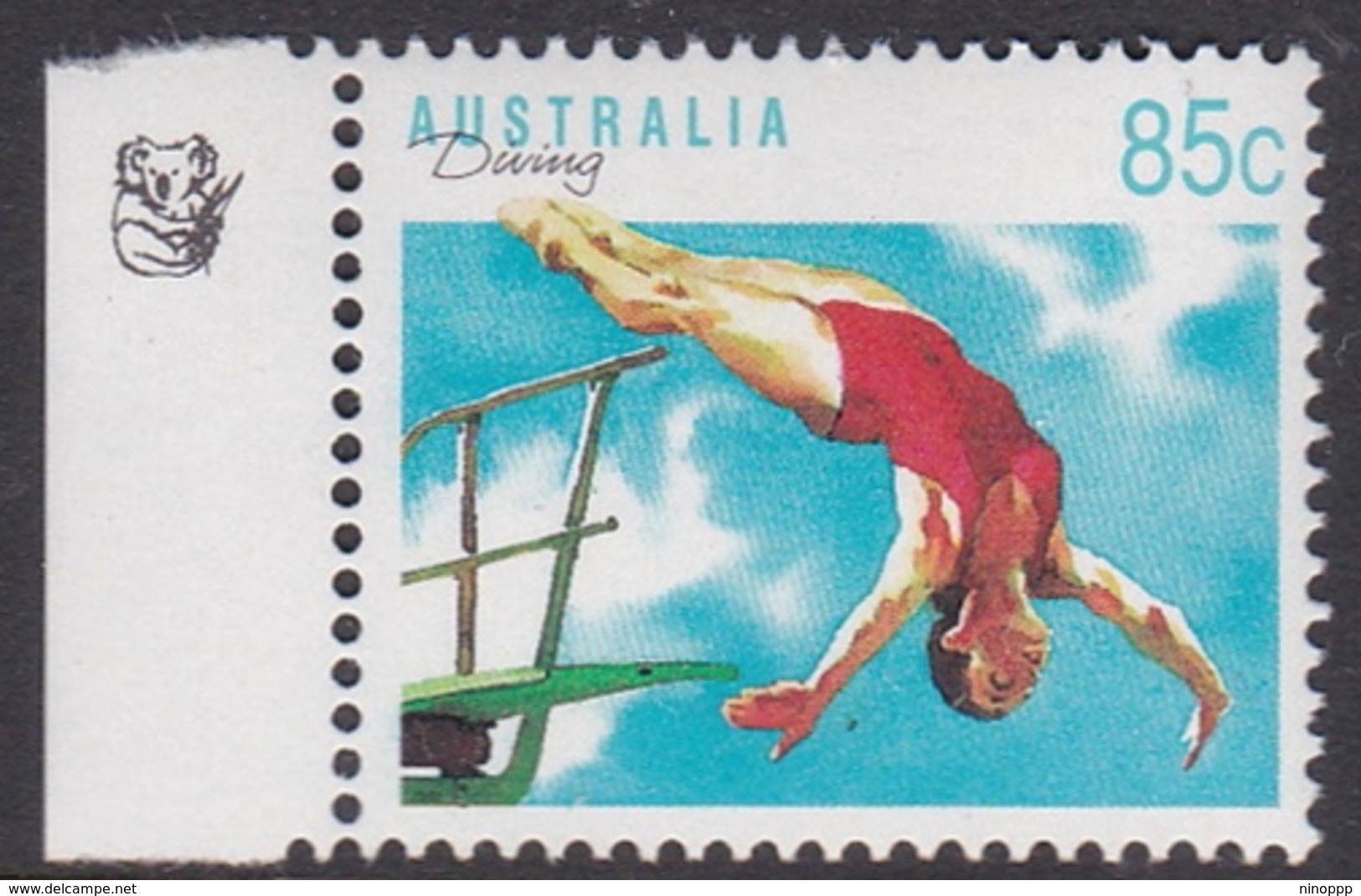 Australia ASC 1310a 1991 Sports 85c Divingl 1 Koala Reprint, Mint Never Hinged - Probe- Und Nachdrucke