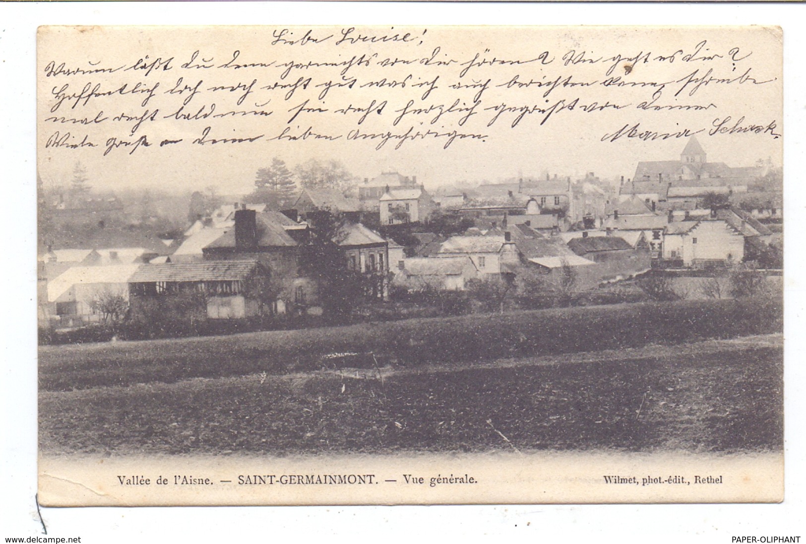 F 08190 SAINT GERMAINMONT, Vue Generale, 1904 - Chateau Porcien