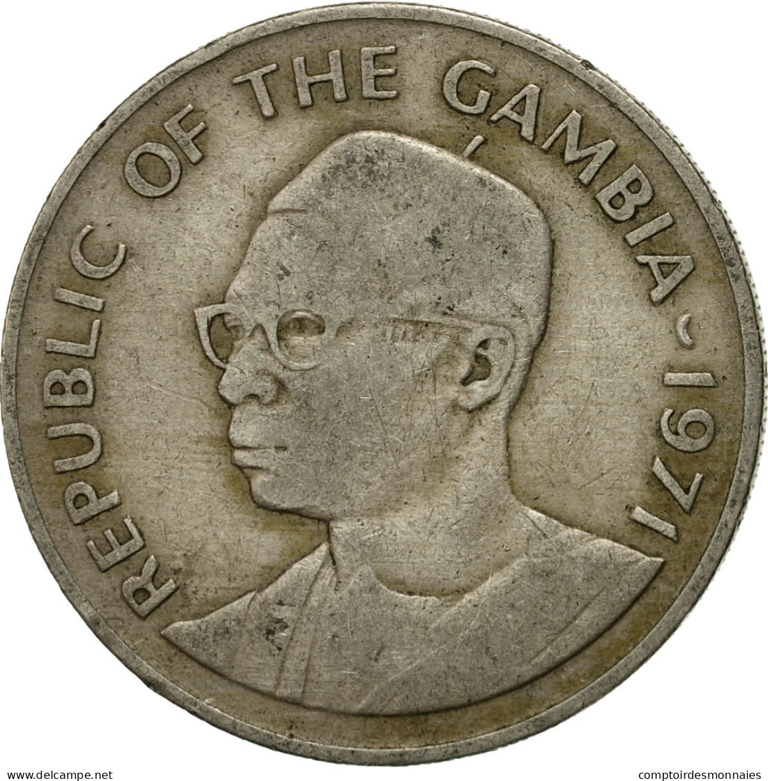 Monnaie, GAMBIA, THE, 50 Bututs, 1971, TTB, Copper-nickel, KM:12 - Gambie