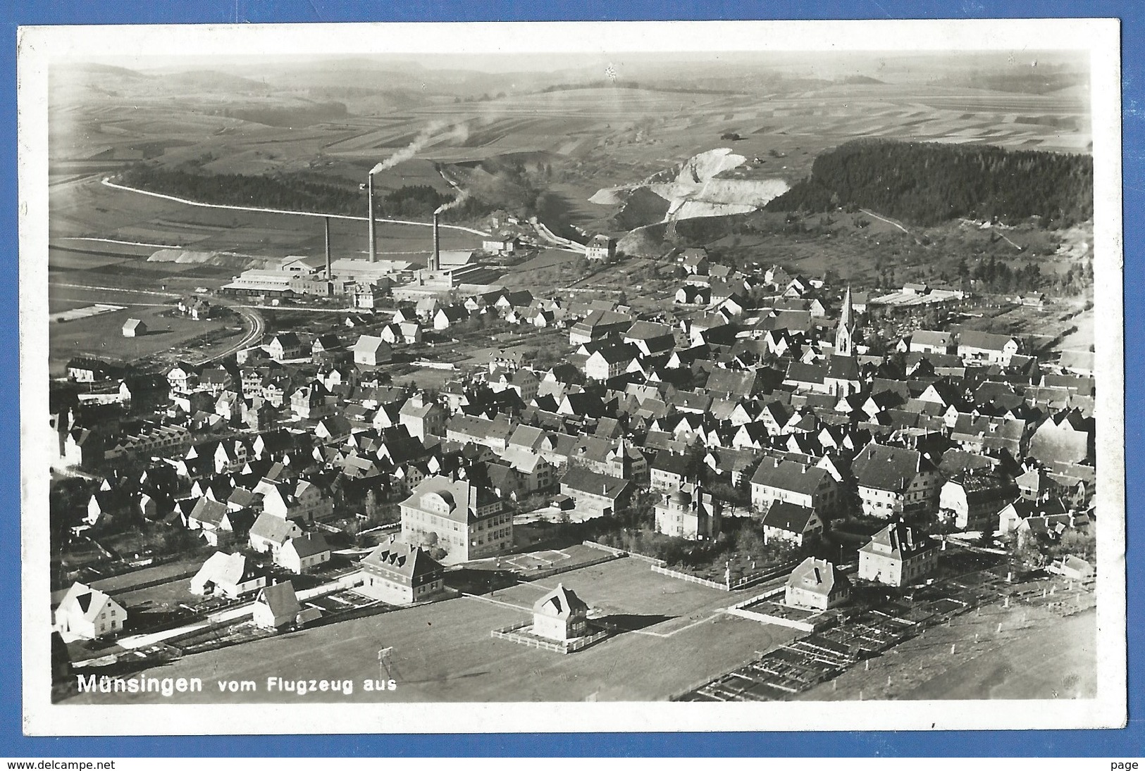 Münsingen,Münsingen Vom Flugzeug Aus,ca. 1925-1930,Strähle Luftbild Nr.5428 - Tuttlingen