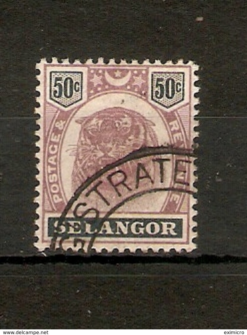 MALAYA - SELANGOR 1898 50c SG 60 FINE USED Cat £160 - Selangor