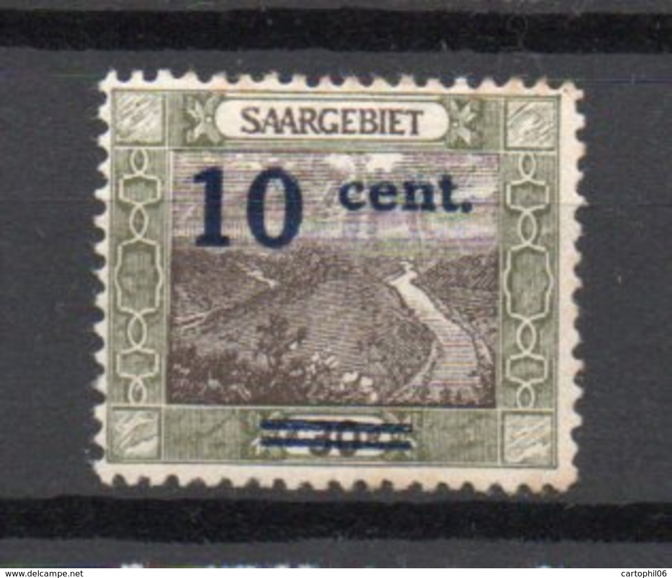 - SARRE N° 71d Neuf * - 10 C. S. 30 P. Olive Et Brun Grande Boucle 1921 - ERREUR DE COULEUR - Cote 220 EUR - - Ungebraucht