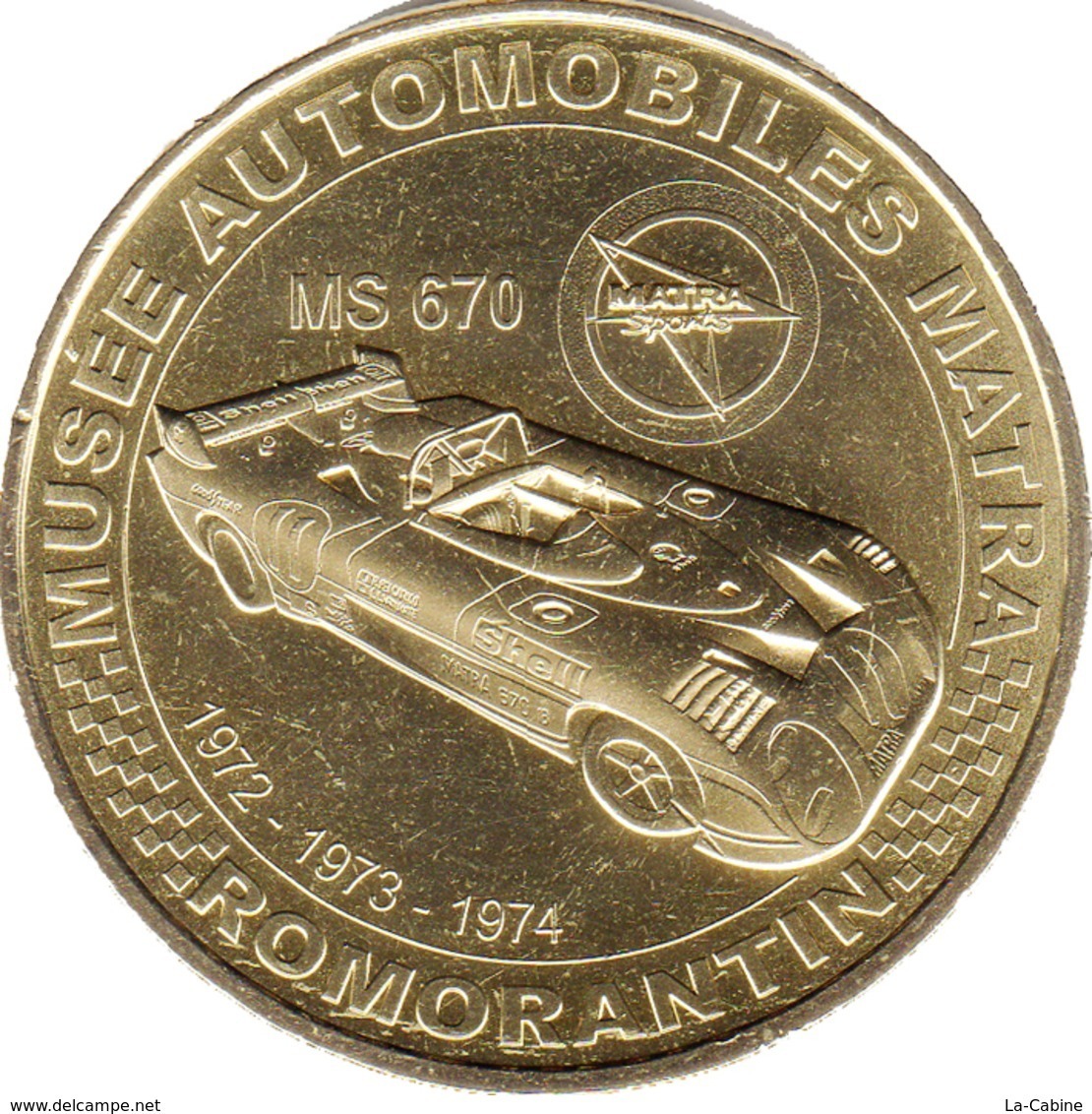 41 ROMORANTIN MUSÉE AUTOMOBILE MATRA MÉDAILLE MONNAIE DE PARIS 2017 JETON TOURISTIQUE MEDALS TOKENS COINS - 2017