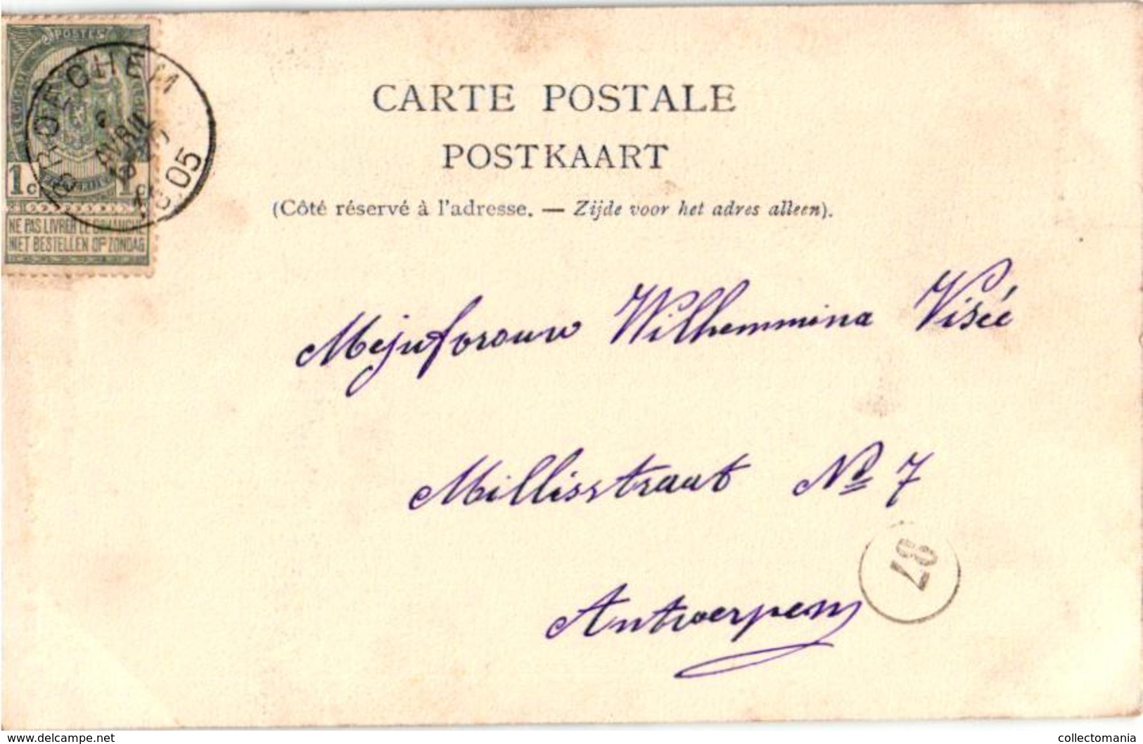 2 Oude  Postkaarten   Broechem    Kasteel Olga Bistenhoek  1905  Hoelen N° 257  Gemeentehuis 1905 - Ranst