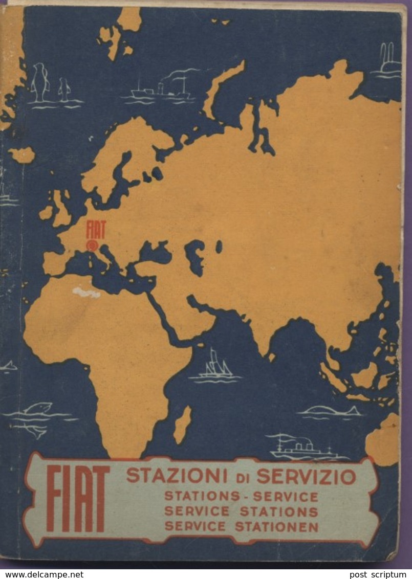 Livre - Fiat : Annuaire Des Stations Services - En Italien, Français, Anglais, Allemand - Tourisme, Voyages