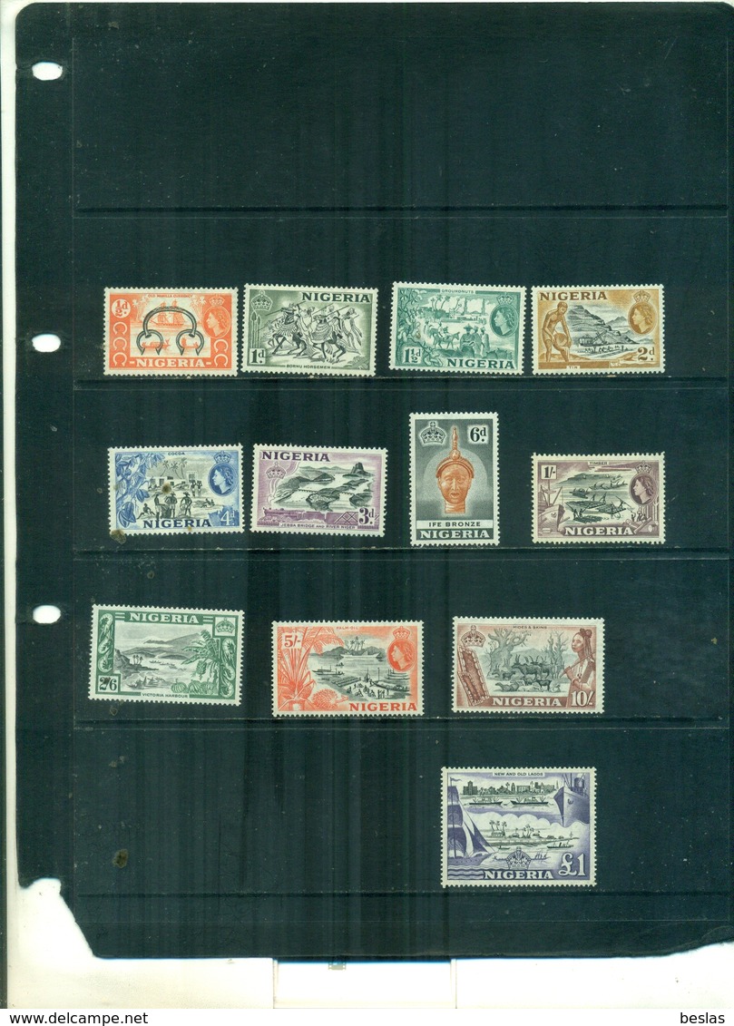 NIGERIA SERIE COURANTE ELISABETH II ET SUJETS DIVERS 12 VAL NEUFS A PARTIR DE 5 EUROS - Nigeria (...-1960)