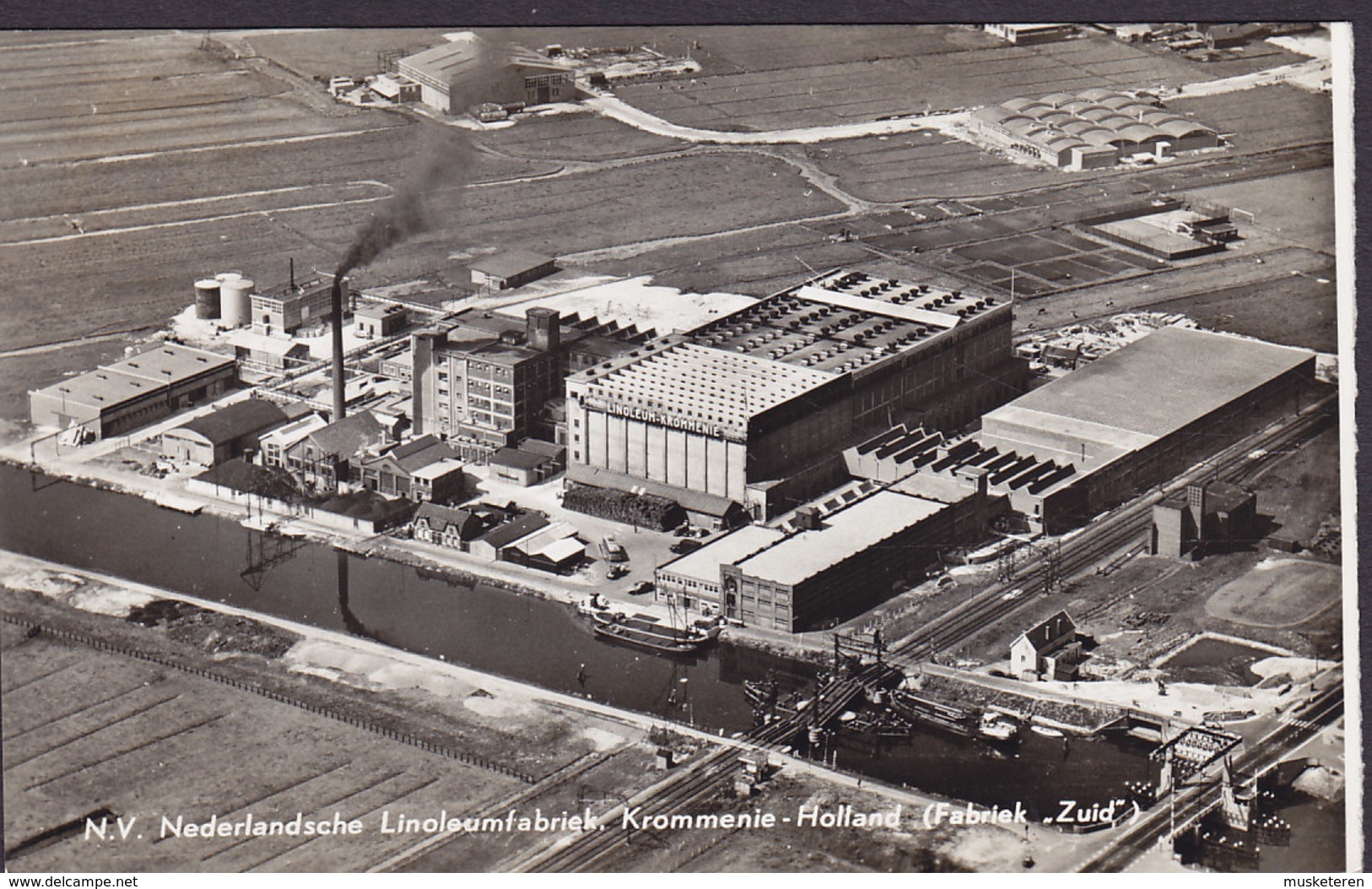 Netherlands PPC N.V. Nederlandsche Linolumfabriek Krommenie Sent To Denmark Echte Real Photo Véritable (2 Scans) - Krommenie