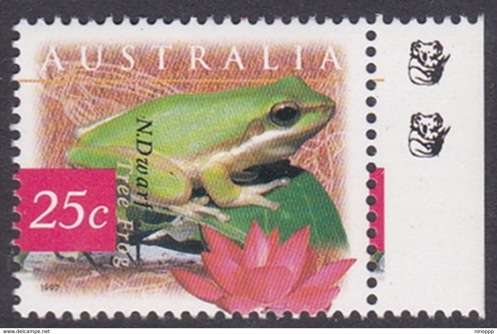 Australia ASC 1607b 1997 Nature Of Australia, 25c Tree Frog 2 Koalas, Mint Never Hinged - Probe- Und Nachdrucke