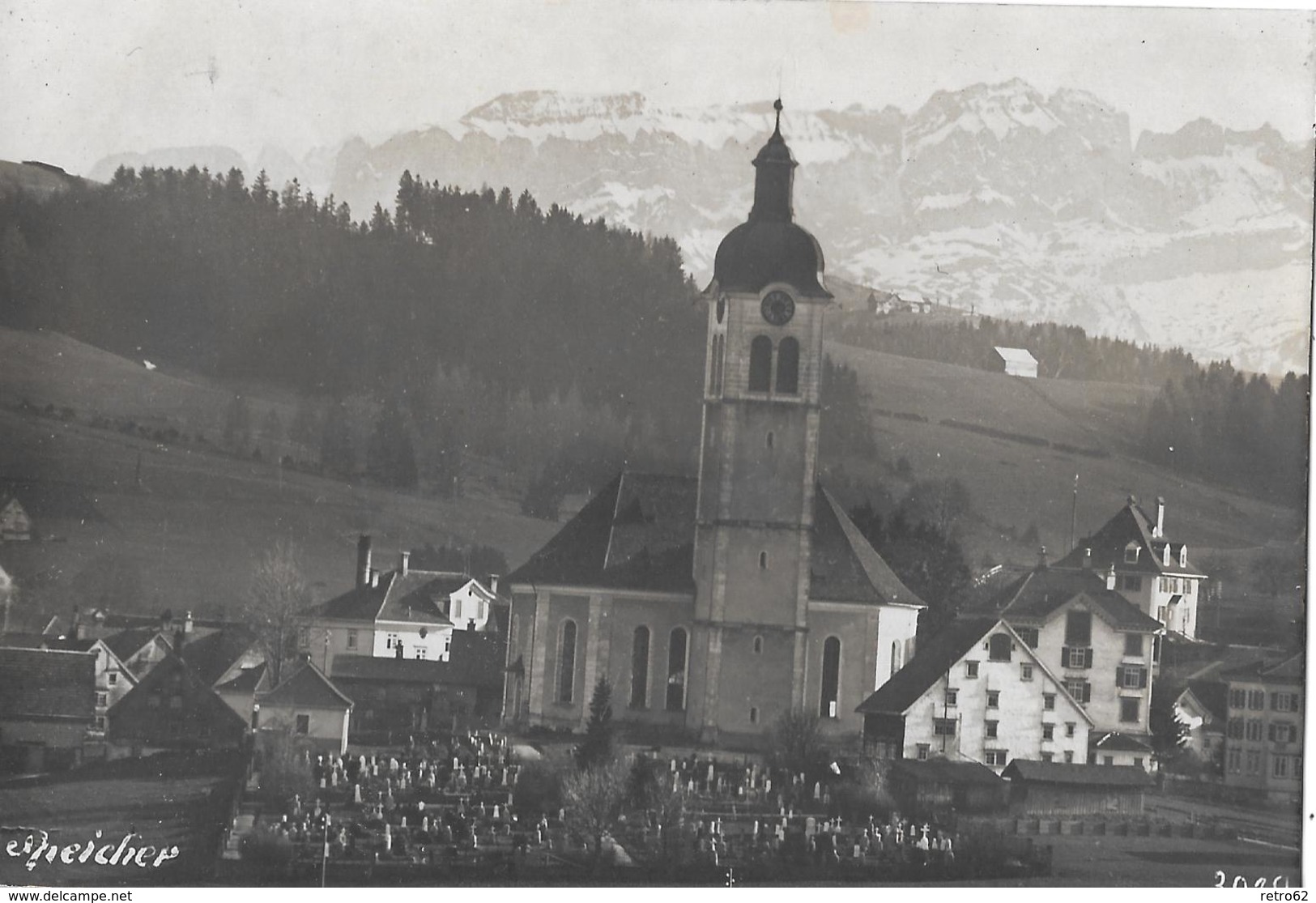 SPEICHER → Dorfpartie Bei Der Kirche Anno 1910 - Speicher