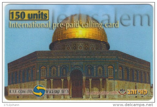 ISRAEL B-553 Prepaid R.Y.F. - Landmark, Dome Of The Rock - Used - Israel